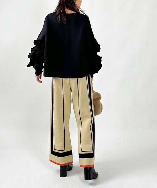 PICCIN(ピッチン)の「【WEB限定】パネルラインニットパンツ(その他パンツ・レディース・ベージュ/ブラック・M)」の21枚目の写真