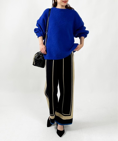 PICCIN(ピッチン)の「【WEB限定】パネルラインニットパンツ(その他パンツ・レディース・ベージュ/ブラック・M)」の8枚目の写真