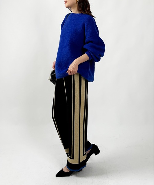 PICCIN(ピッチン)の「【WEB限定】パネルラインニットパンツ(その他パンツ・レディース・ベージュ/ブラック・M)」の9枚目の写真