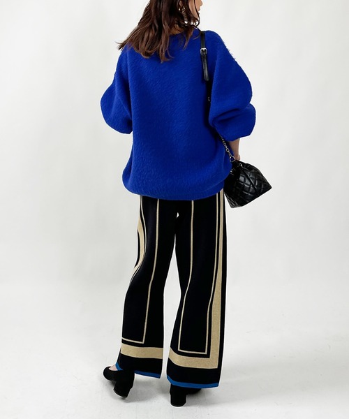 PICCIN(ピッチン)の「【WEB限定】パネルラインニットパンツ(その他パンツ・レディース・ベージュ/ブラック・M)」の10枚目の写真