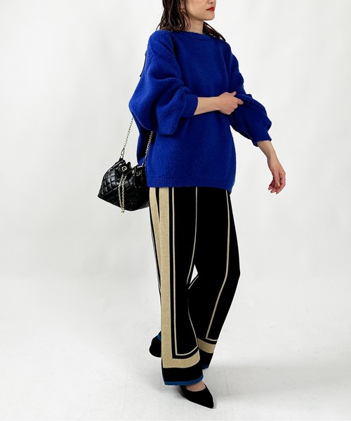 PICCIN(ピッチン)の「【WEB限定】パネルラインニットパンツ(その他パンツ・レディース・ベージュ/ブラック・M)」の11枚目の写真