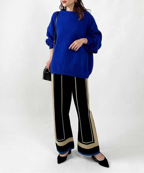 PICCIN(ピッチン)の「【WEB限定】パネルラインニットパンツ(その他パンツ・レディース・ベージュ/ブラック・M)」の12枚目の写真