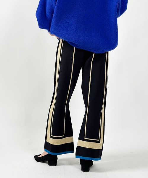 PICCIN(ピッチン)の「【WEB限定】パネルラインニットパンツ(その他パンツ・レディース・ベージュ/ブラック・M)」の6枚目の写真