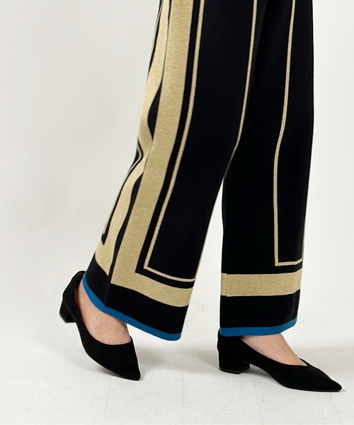 PICCIN(ピッチン)の「【WEB限定】パネルラインニットパンツ(その他パンツ・レディース・ベージュ/ブラック・M)」の7枚目の写真