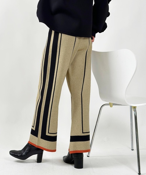 PICCIN(ピッチン)の「【WEB限定】パネルラインニットパンツ(その他パンツ・レディース・ベージュ/ブラック・M)」の15枚目の写真