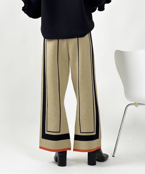 PICCIN(ピッチン)の「【WEB限定】パネルラインニットパンツ(その他パンツ・レディース・ベージュ/ブラック・M)」の16枚目の写真