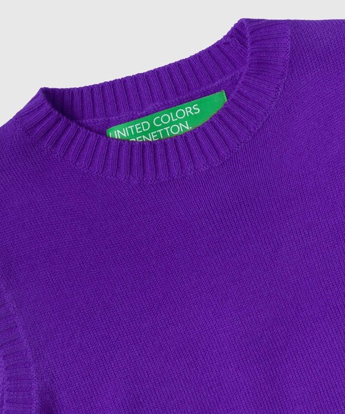 BENETTON (UNITED COLORS OF BENETTON)(ベネトンユナイテッドカラーズオブベネトン)の「クルーネックサイドスリットニットベスト・ジレ(ベスト・レディース・ベージュ/イエロー/パープル・SMALL/MEDIUM/LARGE/X-SMALL)」の10枚目の写真