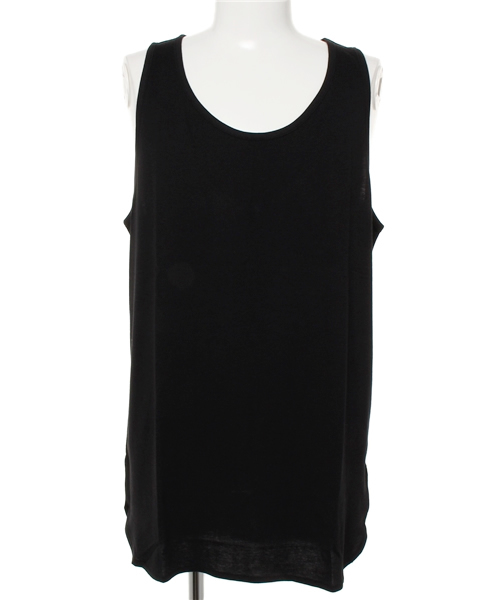 WEGO(ウィゴー)の「WEGO/ラウンドタンクトップ(タンクトップ・メンズ・ホワイト/ブラック系その他/ブラック・LARGE/MEDIUM)」の3枚目の写真