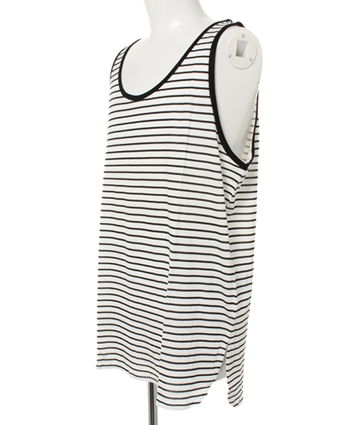 WEGO(ウィゴー)の「WEGO/ラウンドタンクトップ(タンクトップ・メンズ・ホワイト/ブラック系その他/ブラック・LARGE/MEDIUM)」の9枚目の写真