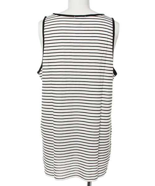 WEGO(ウィゴー)の「WEGO/ラウンドタンクトップ(タンクトップ・メンズ・ホワイト/ブラック系その他/ブラック・LARGE/MEDIUM)」の8枚目の写真