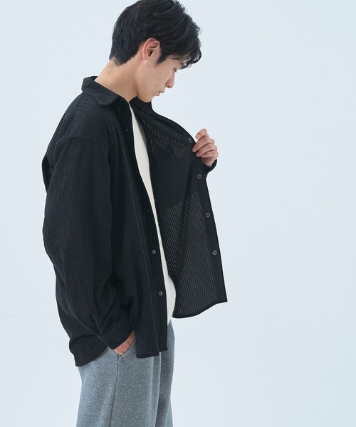 coca（coca）（コカ）の「メンズコーデュロイシャツジャケット（その他アウター・メンズ・ブラック/グレー・M/L/XL）」の7枚目の写真
