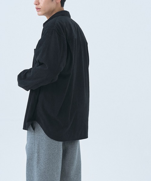 coca（coca）（コカ）の「メンズコーデュロイシャツジャケット（その他アウター・メンズ・ブラック/グレー・M/L/XL）」の9枚目の写真