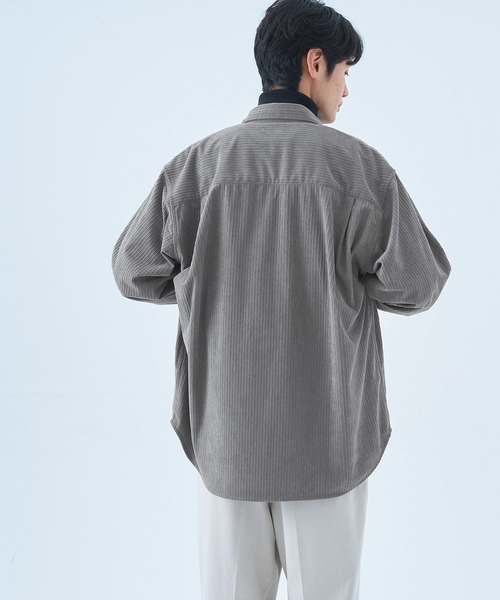 coca（coca）（コカ）の「メンズコーデュロイシャツジャケット（その他アウター・メンズ・ブラック/グレー・M/L/XL）」の5枚目の写真