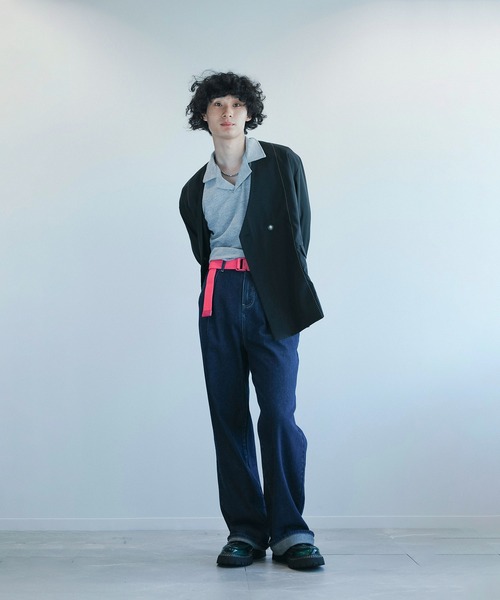 aimoha(アイモハ)の「aimoha menノーカラージャケット(ノーカラージャケット・メンズ・グレー/ブラック・M/L/XL)」の17枚目の写真