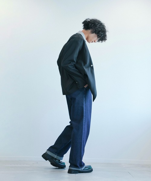 aimoha(アイモハ)の「aimoha menノーカラージャケット(ノーカラージャケット・メンズ・グレー/ブラック・M/L/XL)」の18枚目の写真