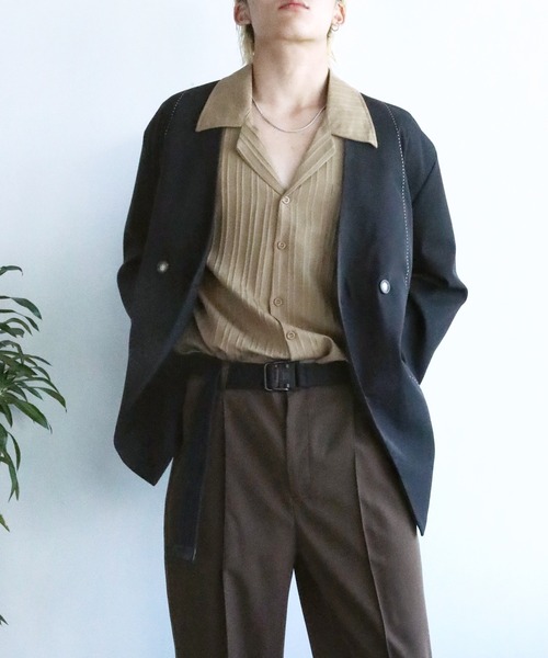 aimoha(アイモハ)の「aimoha menノーカラージャケット(ノーカラージャケット・メンズ・グレー/ブラック・M/L/XL)」の22枚目の写真