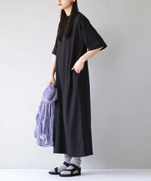 zootie | 【見た目はON、着心地はOFF。】こなれリラックス 半袖ハイネックワンピース(ワンピース)