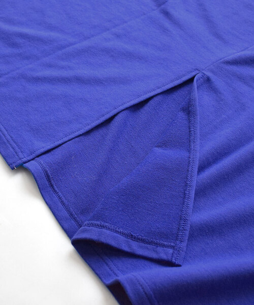 zootie（ズーティー）の「【見た目はON、着心地はOFF。】こなれリラックス 半袖ハイネックワンピース（ワンピース・レディース・ブラウン/オフホワイト/ブルー/ブラック×ホワイト/ブラック/グレイッシュベージュ/ダークブラウン/ネイビー/杢グレー/ダークグリーン・M）」の14枚目の写真