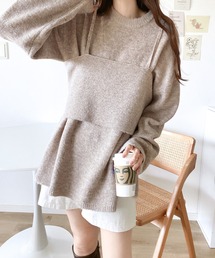 【mily bilet】一点投入で今っぽさUP。キャミソールアンサンブルニット