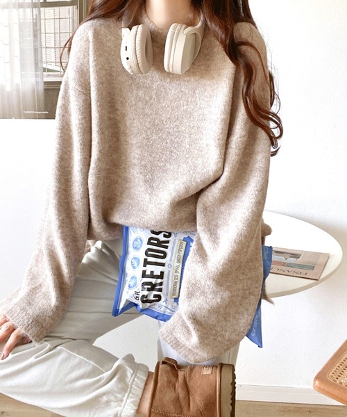 mily bilet(ミウィビレット)の「【mily bilet】一点投入で今っぽさUP。キャミソールアンサンブルニット(ニット/セーター・レディース・アイボリー/ブラック/ベージュ系その他・X-LARGE/SMALL/MEDIUM/LARGE)」の6枚目の写真