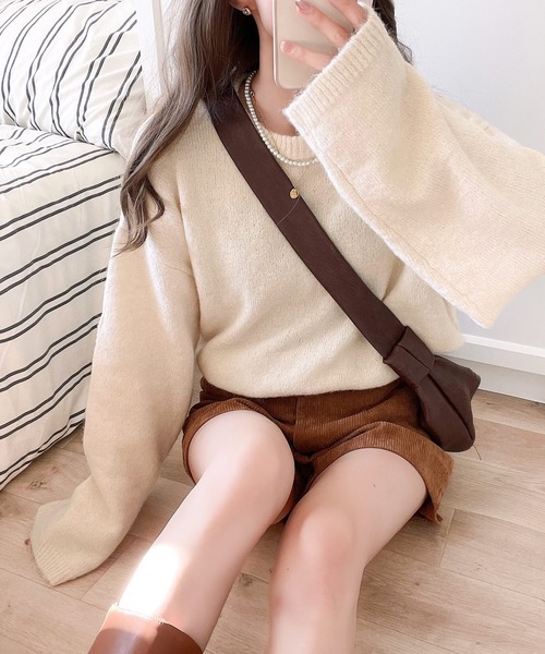 mily bilet(ミウィビレット)の「【mily bilet】一点投入で今っぽさUP。キャミソールアンサンブルニット(ニット/セーター・レディース・アイボリー/ブラック/ベージュ系その他・X-LARGE/SMALL/MEDIUM/LARGE)」の11枚目の写真