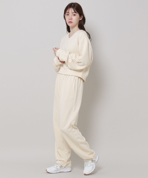 3.3 Field Trip （3.3フィールドトリップ）の「3.3 Field Trip／ロゴワイドプルオーバーパンツ　2985575（スウェットパンツ・レディース・ネイビー/クリーム/グレー・FREE）」の5枚目の写真