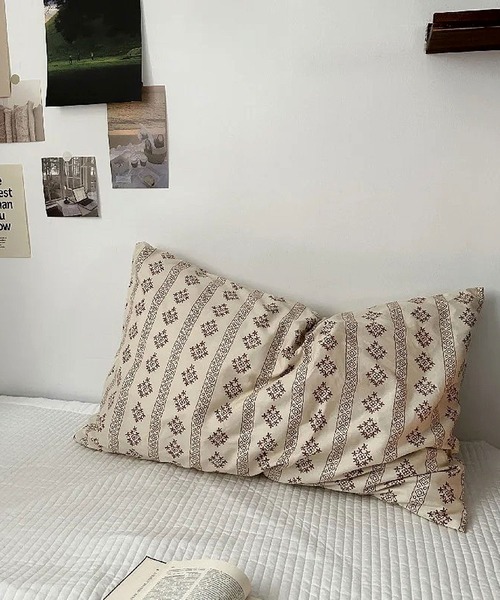 【セール】【 ammy. / エイミードット 】 レトロ フラワー デザイン ベッド シーツカバー 枕カバー 寝具セット / シングル（寝具）｜ammy.（エイミードット）