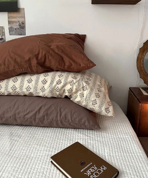 【セール】【 ammy. / エイミードット 】 レトロ フラワー デザイン ベッド シーツカバー 枕カバー 寝具セット / シングル（寝具）｜ammy.（エイミードット）