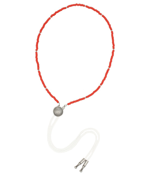 WEGO(ウィゴー)の「WEGO/ビーズループタイ(ネックレス・メンズ・ネイビー/レッド/ブラック/マルチ・FREE)」の3枚目の写真