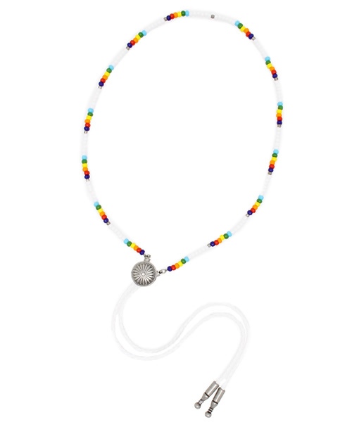 WEGO(ウィゴー)の「WEGO/ビーズループタイ(ネックレス・メンズ・ネイビー/レッド/ブラック/マルチ・FREE)」の4枚目の写真