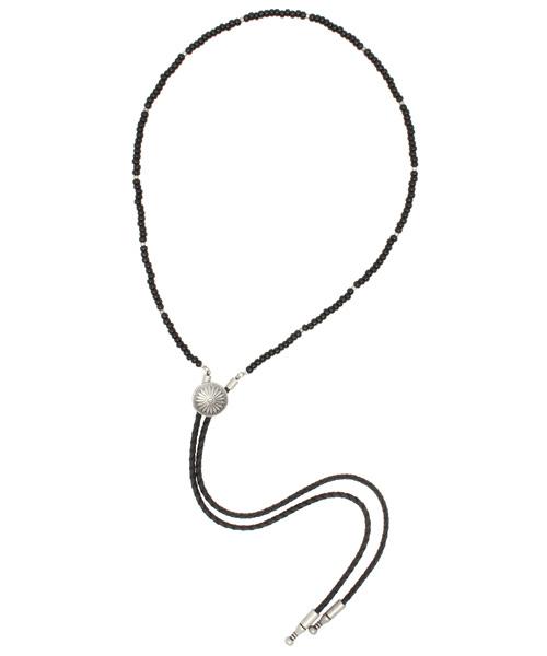 WEGO(ウィゴー)の「WEGO/ビーズループタイ(ネックレス・メンズ・ネイビー/レッド/ブラック/マルチ・FREE)」の2枚目の写真