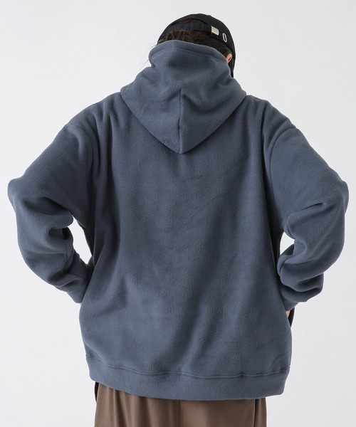 URBAN RESEARCH Sonny Label（アーバンリサーチサニーレーベル）の「クリーミータッチフリースパーカー（パーカー・メンズ・ベージュ/カーキ/スミクロ/ブルー系その他・MEDIUM/LARGE/X-LARGE）」の7枚目の写真