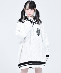 未使用 TRAVAS TOKYO セーラーカラーPコート エンブレムワッペン付き TRAVAS TOKYO - TRAVAS TOKYO Sailor collor emblemセーラーニットの
