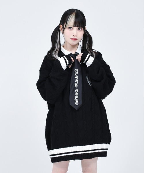 TRAVAS TOKYO - TRAVAS TOKYO Sailor collor emblemセーラーニット TRAVAS TOKYO - TRAVAS TOKYO Sailor collor emblemセーラー