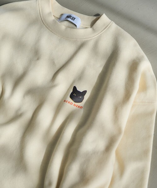PUBLUX(パブリュクス)の「NEKONEKO × PUBLUX/パブリュクス NEKONEKO食パンスウェット(スウェット・レディース・グレー/ネイビー/チャコールグレー/アイボリー・L/S/M)」の6枚目の写真