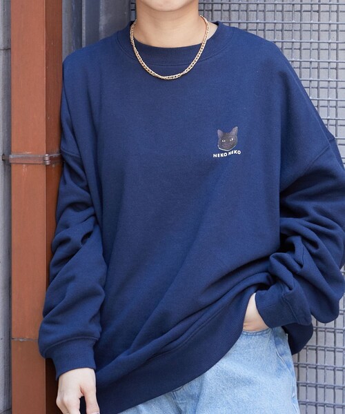 PUBLUX(パブリュクス)の「NEKONEKO × PUBLUX/パブリュクス NEKONEKO食パンスウェット(スウェット・レディース・グレー/ネイビー/チャコールグレー/アイボリー・L/S/M)」の12枚目の写真