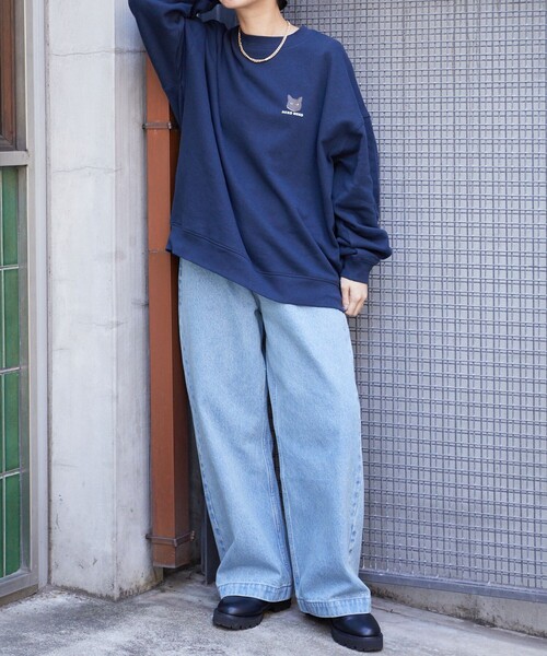 PUBLUX(パブリュクス)の「NEKONEKO × PUBLUX/パブリュクス NEKONEKO食パンスウェット(スウェット・レディース・グレー/ネイビー/チャコールグレー/アイボリー・L/S/M)」の13枚目の写真