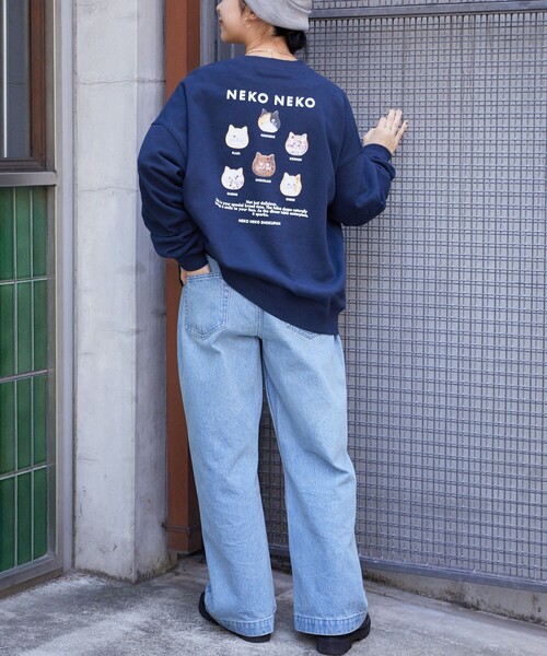 PUBLUX(パブリュクス)の「NEKONEKO × PUBLUX/パブリュクス NEKONEKO食パンスウェット(スウェット・レディース・グレー/ネイビー/チャコールグレー/アイボリー・L/S/M)」の14枚目の写真