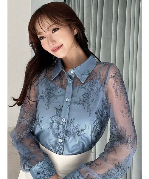 RESEXXY（リゼクシー）の「キャミセットレースブラウス（シャツ/ブラウス・レディース・ホワイト/ブラック/ブルー・FREE）」の11枚目の写真