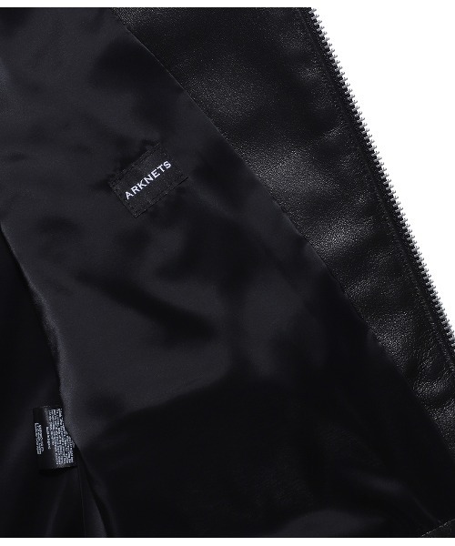 JAMES GROSE（ジェームスグロース）の「JAMES GROSE / ジェームスグロース：別注 NEW MANILA JACKET NEW SHEEP：ONLYARK-0-1035[MUS]（ライダースジャケット・メンズ・ブラック・38/40）」の13枚目の写真