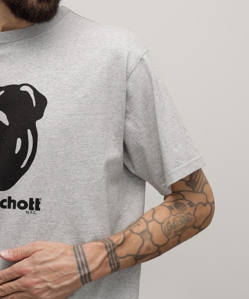 セール】Schott/ショット/HEATHER T-SHIRT 'STENCIL BULLDOG
