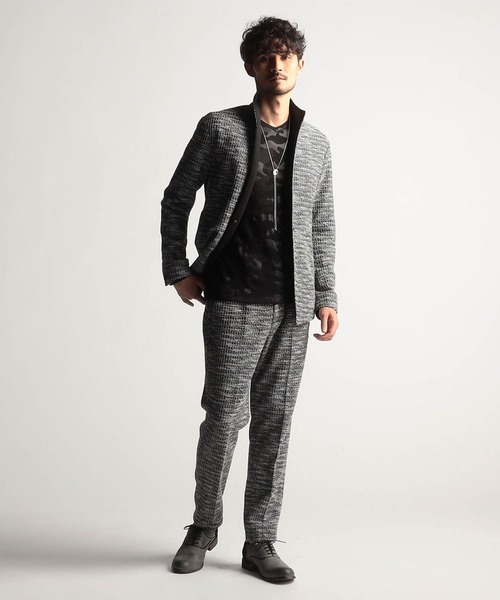 【セール】ファンシージャージスラックス風イージーパンツ（スラックス）｜NICOLE CLUB FOR MEN（ニコルクラブフォーメン）