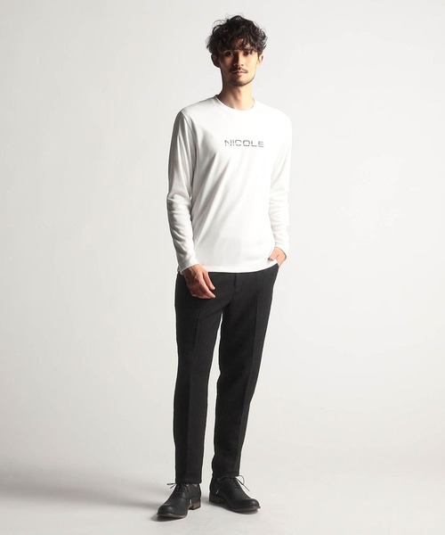 【セール】ファンシージャージスラックス風イージーパンツ（スラックス）｜NICOLE CLUB FOR MEN（ニコルクラブフォーメン）
