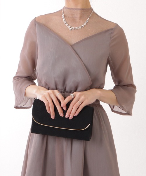 Lace Ladies(レースレディース)の「総レース メタリックバー付き スクエア クラッチ バッグ(クラッチバッグ・レディース・アイボリー/グレー/ブラック・FREE)」の7枚目の写真