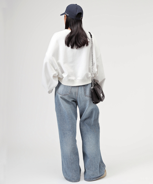 PRE_(プレ)の「【PRE_/プレ】別注クロップドビッグスリーブスウェットプルオーバー(スウェット・レディース・ホワイト・FREE)」の21枚目の写真