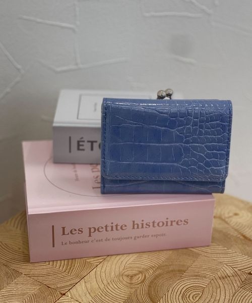 mysty woman（ミスティウーマン）の「型押しレザーミニウォレット 102546（財布・レディース・ピンク/ブルー・FREE）」の2枚目の写真