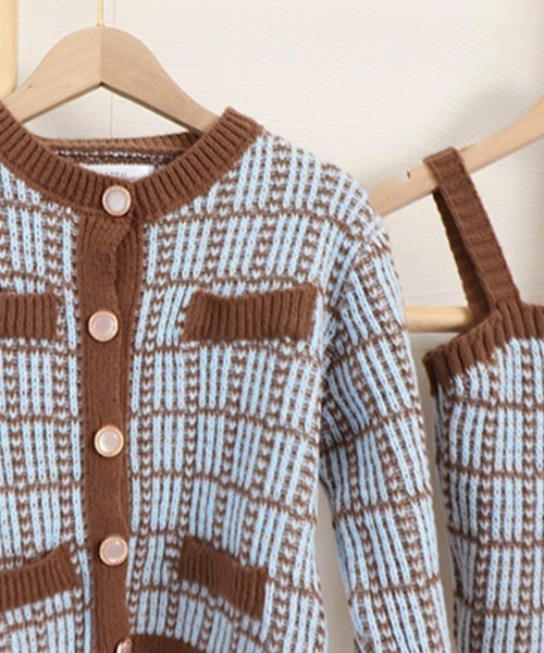 Miniministore(ミニミニストア)の「ニットカーディガンキャミソール2点セット(ニット/セーター・レディース・ホワイト/ブルー/ピンク/ブラック・フリー)」の9枚目の写真