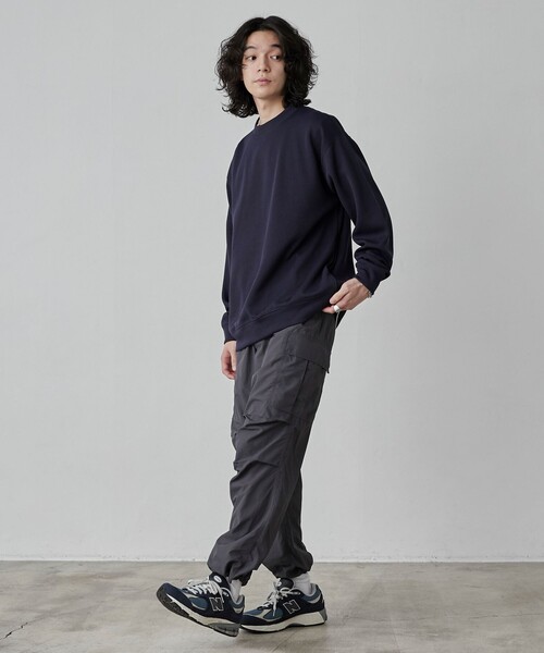 coen（コーエン）の「ナイロングログランルーズカーゴパンツ（カーゴパンツ・メンズ・ダークグレー/ブラック・L/M/S/XL）」の10枚目の写真