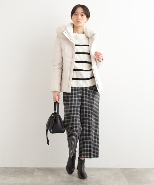 INDIVI（インディヴィ）の「◆【トレンド／ウール混】ドロップショルダー ボーダーニット（ニット/セーター・レディース・ホワイト系5/ベージュ系2/ネイビー系2・13/19/38/05/15 ）」の19枚目の写真