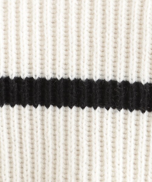 INDIVI（インディヴィ）の「◆【トレンド／ウール混】ドロップショルダー ボーダーニット（ニット/セーター・レディース・ホワイト系5/ベージュ系2/ネイビー系2・13/19/38/05/15 ）」の8枚目の写真